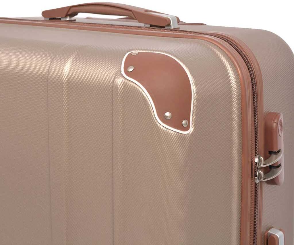 vidaXL Ensemble de valises à roulettes quatre pièces Champagne