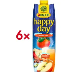 happy day 6er-Pack Fruchtsaftkonzentrat »Winterapfel« 1 Liter