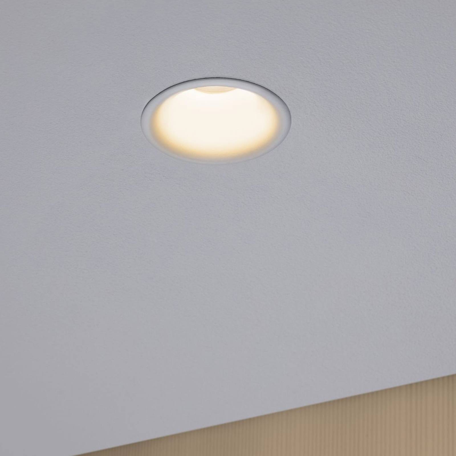 Paulmann Einbaulampe Cymbal 3x6W warmdim IP44 Cymbal, dimmbar, weiß / opal, für Wohn- / Esszimmer, Kunststoff, Modern, Einbauleuchte