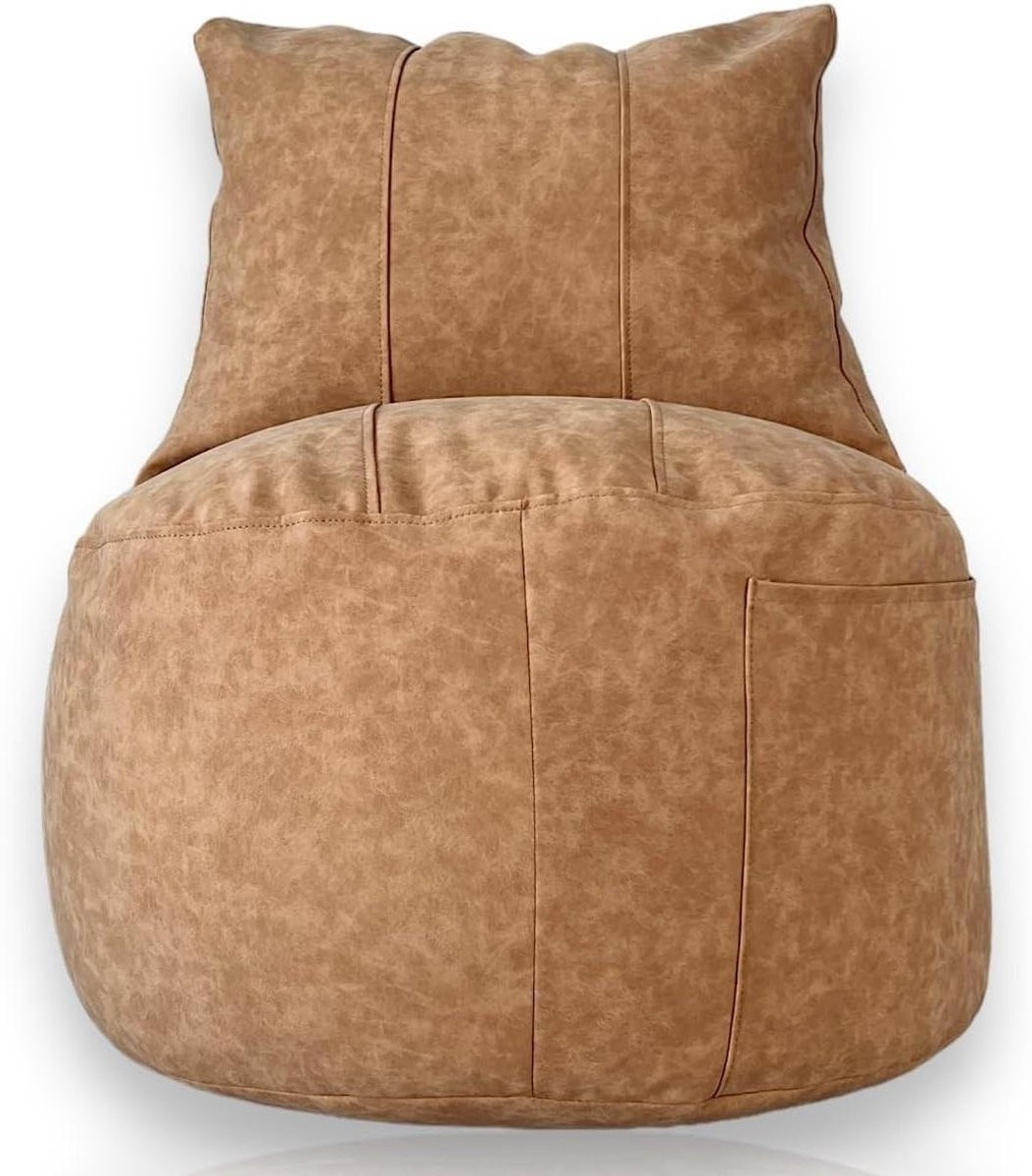 Zitzak Luxe Beanbag Zetel XXL met afneembare hoes - Beige