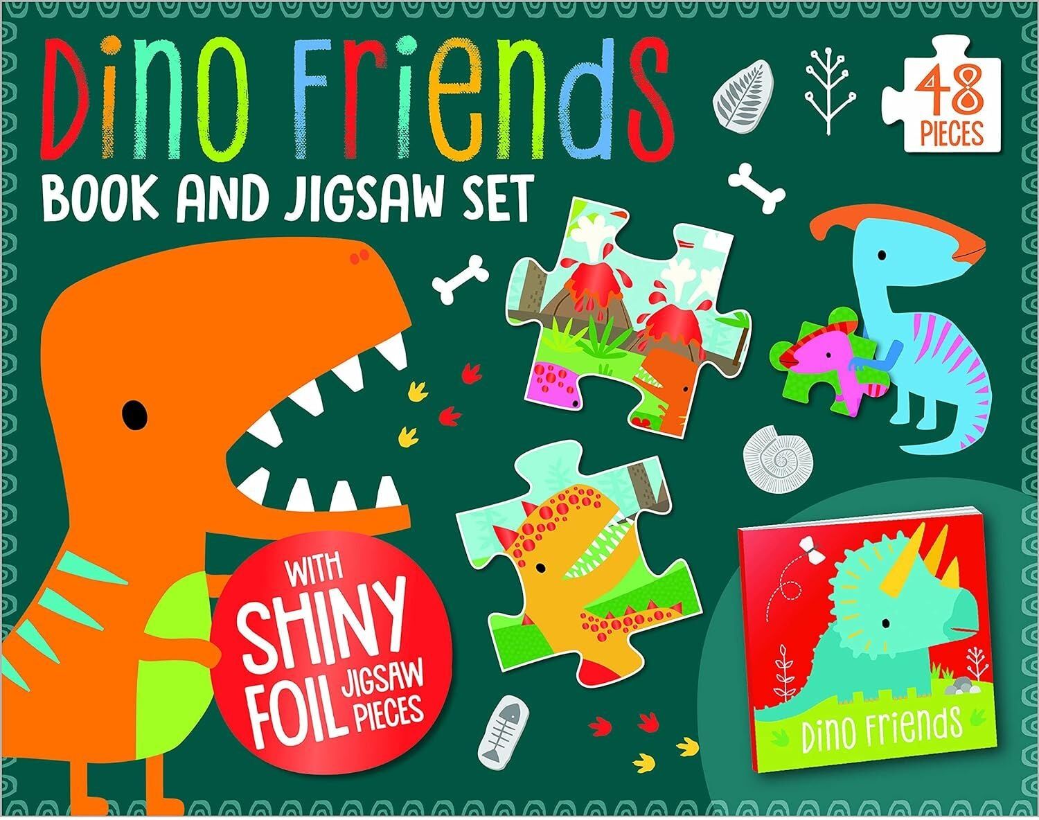Make Believe Ideas Dino Friends Book and Jigsaw Box Set