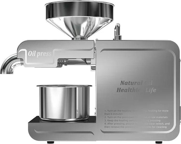 Elektrische Haushalts Ölpresse - Automatische intelligente Ölpressmaschine - 801-1000W - 220V EU Stecker - Edelstahl - Für Erdnuss Sesam Raps