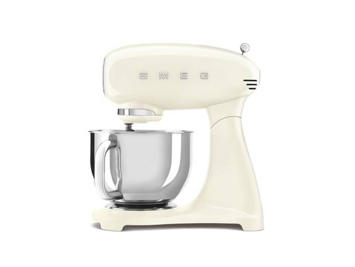 Smeg, SMF03CREU Küchenmaschine, 10 Geschwindigkeitsstufen, Planetenrührwerk, Sicherheitsabschaltung, 2 Rührbesen, Kugelgriff aus Edelstahl, 800 W, Creme