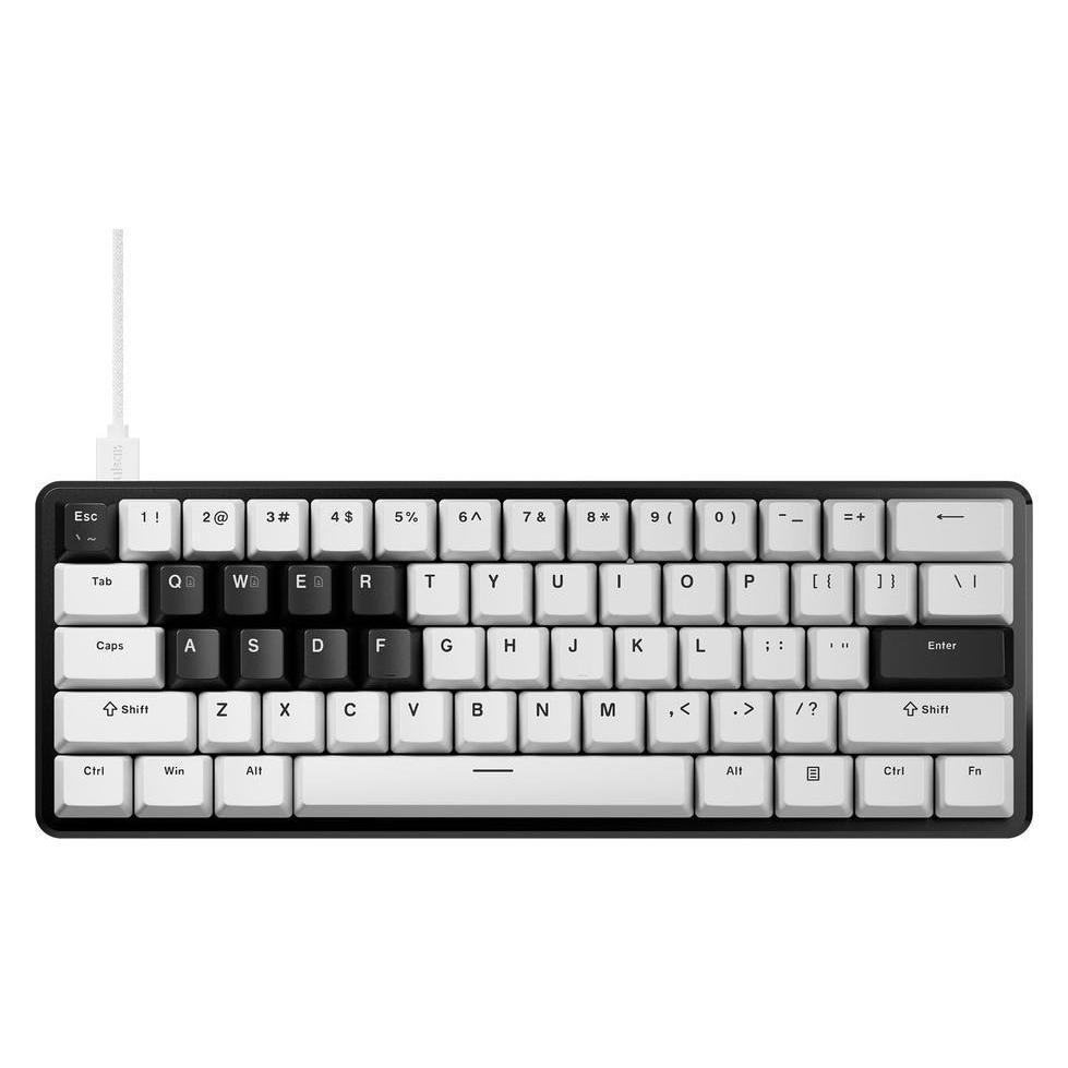 Pulsar PCMK 3 HE 60 (ANSI) - Gaming Tastatur - Uden Numpad - Amerikansk engelsk - Hvid (US) (PCMK3HE601W)