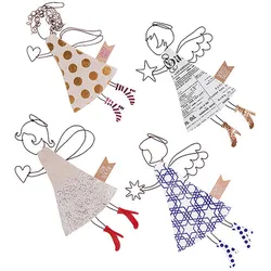 Weihnachtsanhänger Good old friends Draht, Pappe mehrfarbig, Designer Sarah Baumann, 10x15x0.3 cm
