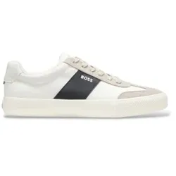 BOSS für Herren. 50563847 Aiden Sneaker beige (44), Stoff, Wohnung, Schnürsenkel, Lässig