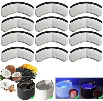 Uplift Essentials 12 Pack Square Replacement Filters Triple Action Activated Carbon Set For Automatic Pet Fountain 12 Pack Square Replacement Filters Triple Action Activated Carbon Set For Automatic Pet Fountain