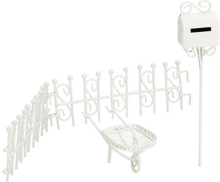 Miniatur-Set "Garten" aus Metall, 4-teilig