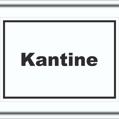 HB-Druck Kantine Schild mit Text essen und trinken waagerecht A0 (841x1189mm)