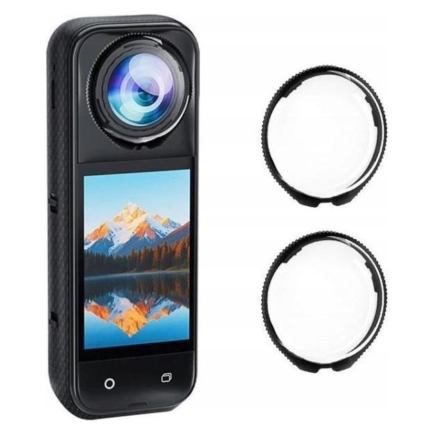 Puluz Zestaw Osłon 2x Ochrona Osłona Szkło na Obiektyw Obiektywy do Insta360 X5 / PU749T (PULUZ)