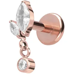 Titan Labret mit Push Fit KNOSPE + KRISTALL