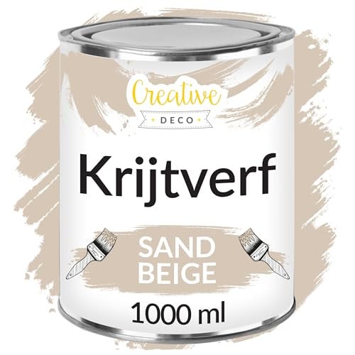 Creative Deco Beige Krijtverf 1000 ml voor Renovatie en Decoratie