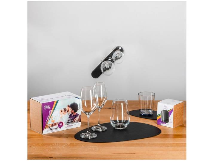 Tischset silwy Grau Leder B 36 cm - Tischset