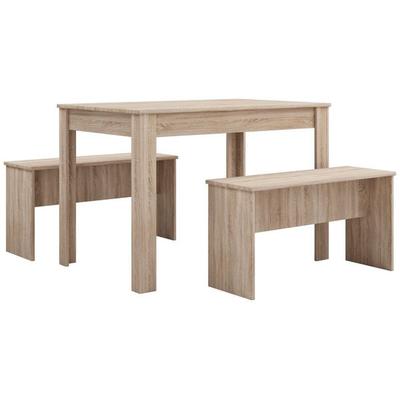 Holz Essgruppe Tischgruppe Tisch Bänke Esal XL