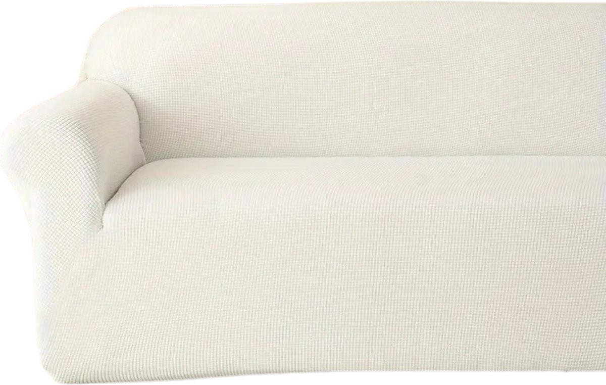 Bovista Bankhoes Stretch Bankbeschermer voor Sofa - Wit - Enkel