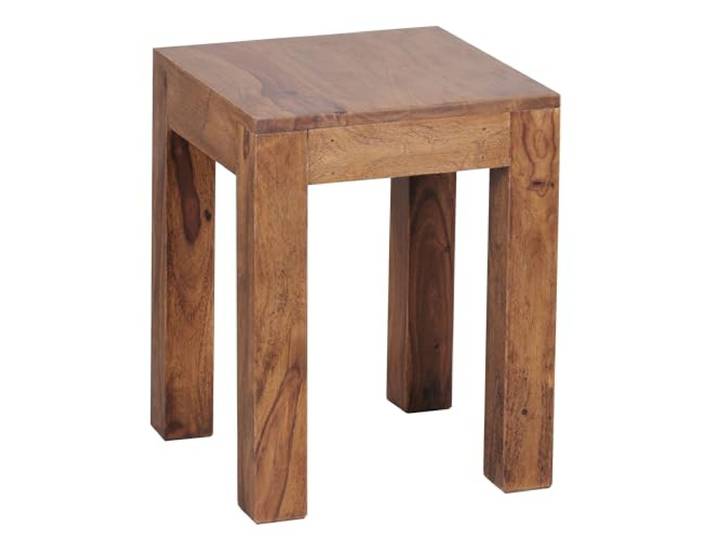 WOHNLING Salontafel 35x35x45 cm Massief Sheeshamhout Donkerbruin