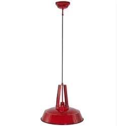 Retro Hänge Lampe Decken Strahler Wohn Zimmer Beleuchtung Leuchte Höhen verstellbar rot  7704RO