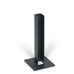 Endpfosten mit Fußplatte für Zaunelemente mit 1193 und 1253 mm Höhe