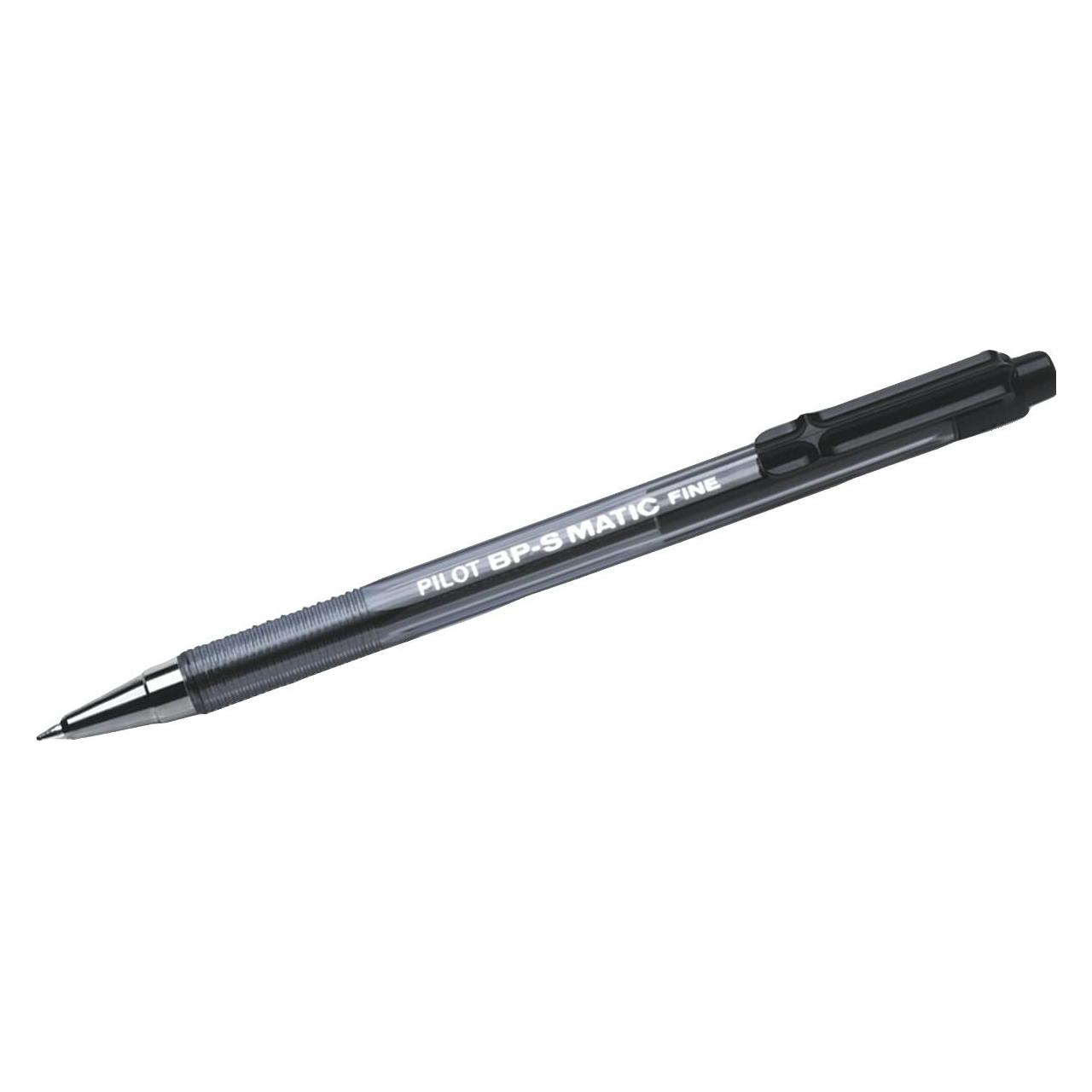Pilot BP-S Matic, Clip, Clip-on retractable ballpoint pen, Refillable, Black, Fine (12x) (156380)