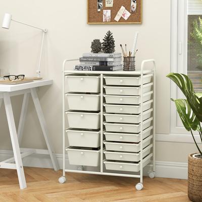 Lirago 15-Drawer Utility Rolling Cart with Drawers Multi-Use Storage