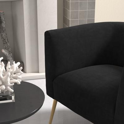 DEFET Mid-Century Modern Velvet Round Accent Chair for Living Room, set of 2