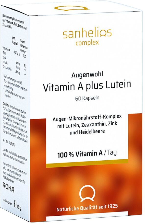 Sanhelios Augenwohl Vitamin A plus Lutein Kapseln