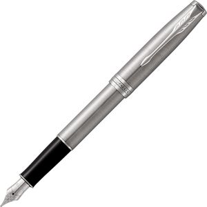 Parker Füller Sonnet Edelstahl P.T., Feder M, Edelstahl, silber, paladiumplattierte Zierteile