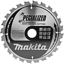 Makita, Sägeblatt, SPECIALIZED Handkreissägeblatt mit eingelöteten Schneidezähnen 210/30