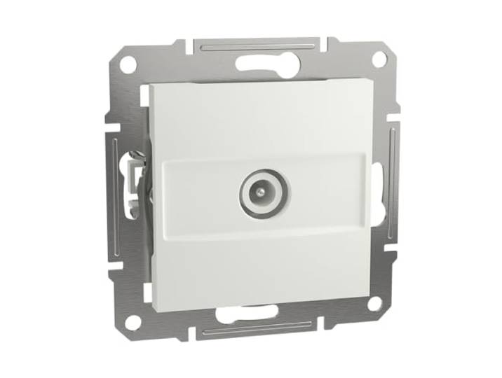 Schneider Electric Asfora EPH3270321D TV doorgangsdoos 8dB, TV SAT CAT USB, inbouw, wit