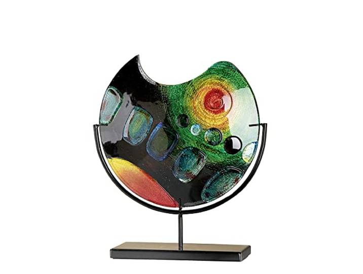 GILDE GLAS art Design vaas - decoratief object handgemaakt van glas H 37 cm