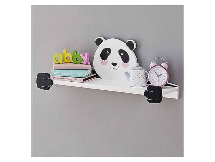 Dekor Wandmontierte schwebende Regale im Panda-Design mit Cartoon-Motiv