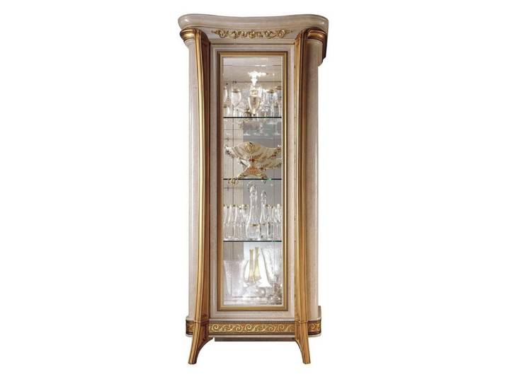 Xlmoebel Vitrine Traditionelles Literaturregal aus Holz für Bücher und Dekoration (Vitrine) Hergestellt in Italy