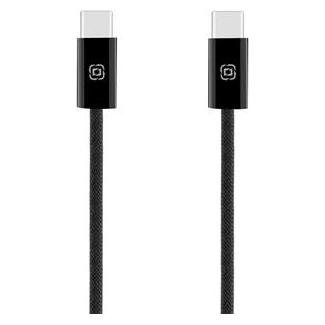 Obal:Me Super Fast USB-C/USB-C Pletený kabel 100W 2m Black (2 m, 100 W) (OM100CC2BB)