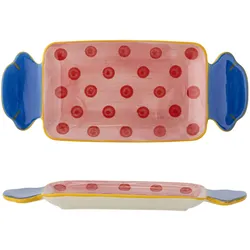 Bloomingville Caramella Servierplatte Rose aus Steingut, L25,5xH1,5xB10,5 cm