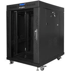 Lanberg FF01-8015-12BL Rack 15U Freistehendes Gestell Schwarz