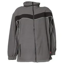 Fleecejacke "PLALINE" - S - schiefer/schwarz