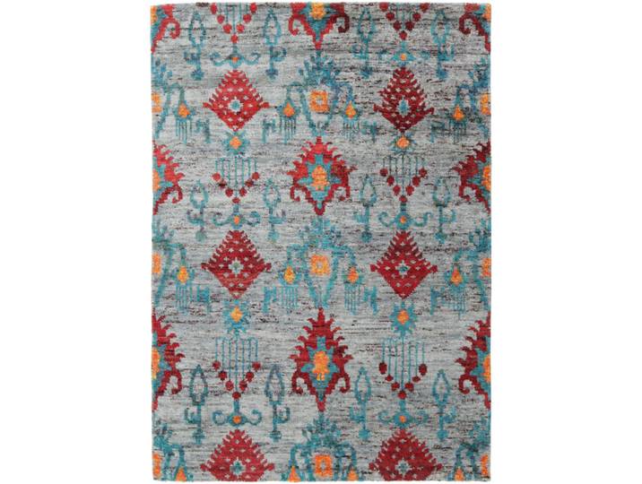Sari Seide Teppich 201x301 Handgeknüpft Modern Orientteppich Designteppich Seide