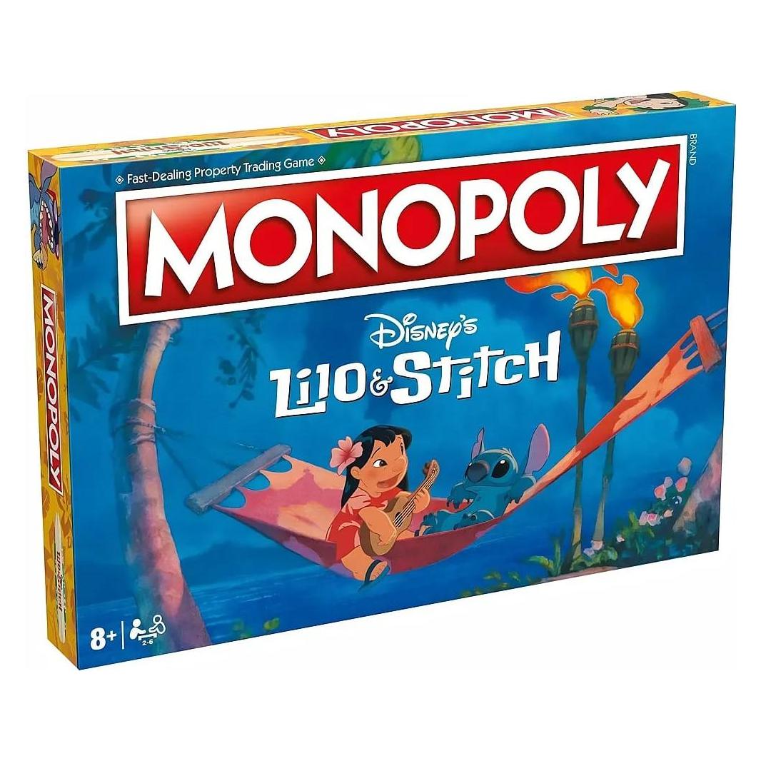 Winning Moves Lilo and Stitch Monopoly Board Game, Embark on an out of this world journey with Lilo (Englisch, 2 - 6 Spieler) (WM02869-EN1-6)