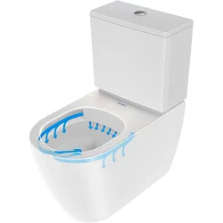 Duravit, Toilette + Bidet, Soleil by Starck Stand-WC, rimless, 650x370x415mm, 2011092