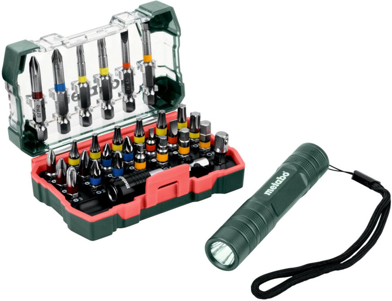 Metabo Bit-Box SP, 29-teilig + Mini Flash light (626721000)