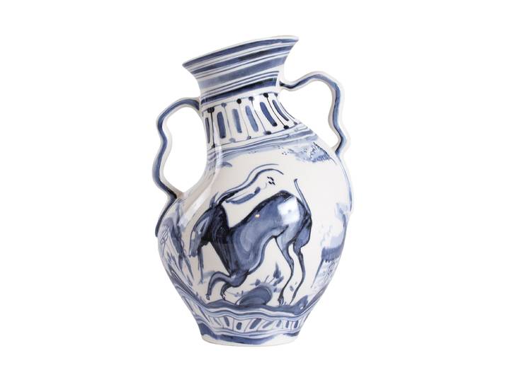Design Vase „Classics on Acid Ibex“ aus Porzellan Multicolor Seletti