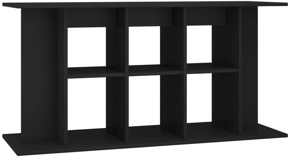 vidaXL Support pour aquarium noir 120x40x60 cm bois d'ingénierie