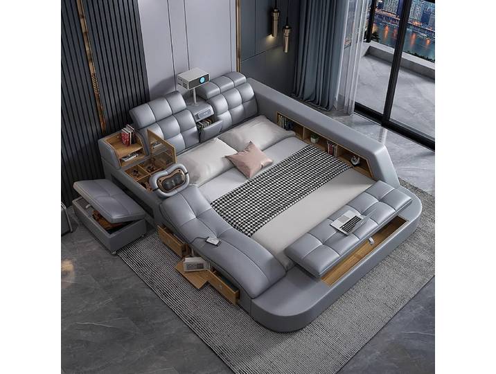 Ordinateur portable lit électrique poignées uniques moderne dormir lit intelligent haut-parleur stockage Double Muebles Para El Hogar maison accessoires