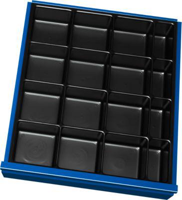 Rau Einteilungs-Set, modular kombinierbar, für Schubladen/Kästen/Boxen, nicht ESD-leitfähig