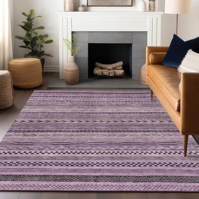 Addison Rugs Machine Washable Indoor/ Outdoor Stripe Abstracts Chantille Rug
