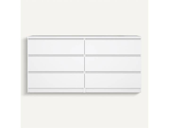 Commode 2X3 tiroirs BEST blanc brillant