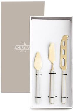 Mepra Fantasia Ice Gold Cheese Knives - 3 Pieces
