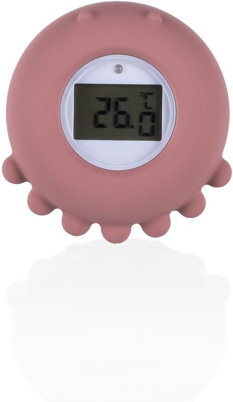 Zopa Silicone Digital Thermometer 2in1 thermomètre digital pour baignoire Old Pink 1 pcs