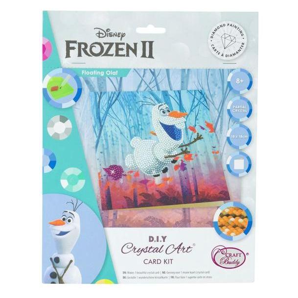 Craft Buddy Floating Olaf, 18x18cm Crystal Art Card (CCK-DNY801)