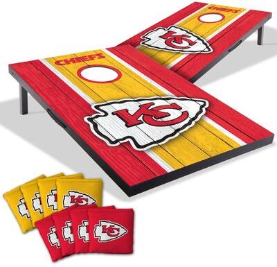 Skip's Garage Kansas City Chiefs NFL Compact 2x3 Tailgate Cornhole Board Set